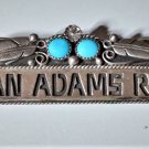 Vtg Sterling Silver Turquoise SOUTHWESTERN  Navajo Gary Henry Name Tag Pin Lot