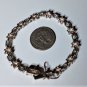 Vintage Sterling Silver JJT Aquamarine & CZ Tennis Bracelet Lot 7-1/4"