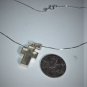 Vintage Sterling Silver Black Onyx Marcasite Cross Pendant Necklace Lot 18"