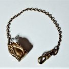 Antique Victorian Gold Filled Watch Chain w Ornate  & Dog Clips Lot 6.5"