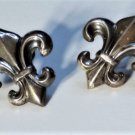 Vintage Sterling Silver Art Deco Fleur De Lis Screwback Earrings Lot