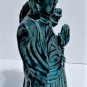 Antique Chinese Ming Teal Green Glazed Buddha w Dragon Stautue Lot 9.185"