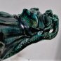 Antique Chinese Ming Teal Green Glazed Buddha w Dragon Stautue Lot 9.185"