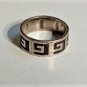 Vintage Sterling Silver Heavy MEXICO Geo Design Band Ring Lot Sz 9.5