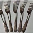 Antique Sterling Silver 19th c Lot of Forks 4 Black Starr & Frost 1 Gorham
