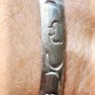 Vintage Sterling Silver TAXCO Flowers Stamped Bangle Bracelet Lot 8"