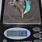 Vintage Sterling Silver SOUTHWESTERN Turquoise Inlay ZUNI Necklace Lot 18-1/2"