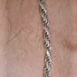Vintage Sterling Silver ITALY Rope Chain Bracelet Lot 7-3/8"