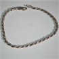 Vintage Sterling Silver ITALY Rope Chain Bracelet Lot 7-3/8"