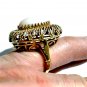 Antique Victorian Edwardian 18K Angel Skin Coral Huge Filigree Ring Lot Sz 6