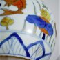 Antique Chinese Ming Blue White Sancai Fishes Aquatic Plants Lidded Tea Jar 5"