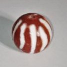 Old Tibetan Used Weathered Oily Carnelian Agate Round Striped Dzi Bead 2 CM