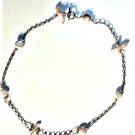 Vintage Artisan Sterling Silver Station Kesha Pearl Necklace Lot 20.5"