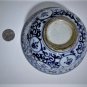 Antique Chinese Ming Blue & White Longevity Floral Bowl 5-1/2"