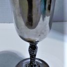 Vintage Sterling Silver Floral Stem Wedding Goblet 6-5/8"