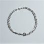 Vtg Sterling Silver Textured Cuban Curb Link Charm Bracelet Lot 7.75"