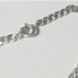 Vtg Sterling Silver Textured Cuban Curb Link Charm Bracelet Lot 7.75"