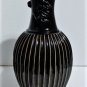 Antique Chinese Song Ribbed Mirror Black Insect Beetle Flared Rim Vase 10-5/8"