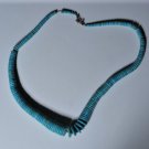 WOW! SOUTHWESTERN Navajo Natural Handmade Turquoise Heishi Necklace 22"