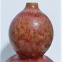 Antique Chinese Qing Flambe Oxblood Kangxi Mark Double Gourd Vase Lot 8-5/8"