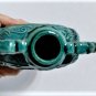 Antique Chinese Ming Teal Green Dragon Phoenix Handled Wine Ewer Decanter 9"