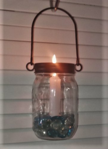 Rustic Farmhouse Lone Star Cutout Hanging Mason Jar Lantern Lamp Lids 6-Pack