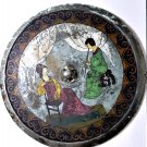 Antique Chinese Hand Painted Courting Scene Lg Tang Bronze Mirror 23.5 CM