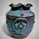 Antique Song -Ming Fuchsia Splash Blue Junyao Censer or Vase Lot 3-3/4"