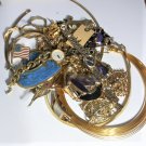 Vintage Gold Plated Scrap Jewelry & Watches Lot for Recovery 557 Gr