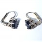 Vintage Sterling Silver Iolite Leverback Drop Earrings Lot