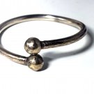 Vtg Sterling Silver Jamaica W Indies Handmade Terminal Ends Cuff Bracelet 58.8Gr