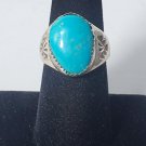 Vtg Sterling Silver Old Pawn SOUTHWESTERN Navajo Turquoise Ring Lot Sz 8.5
