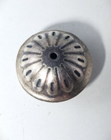 Vintage Sterling Silver Salvaged Stamped Design Navajo Bench Bead 20 mm