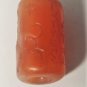 Ancient Carved Carnelian Agate  Eagle & Lion Cylinder Bead w Cuneiform Script