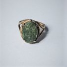 Vintage 12K Gold Filled Jade Ring Lot Size 5.5