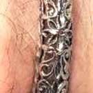 Vintage Sterling Silver Ornate Floral Openwork Hinged Bangle Bracelet Lot