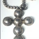 Vtg Sterling Silver SOUTHWESTERN Beads Huge Statement Cross Pendant Necklace Lot