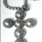 Vtg Sterling Silver SOUTHWESTERN Beads Huge Statement Cross Pendant Necklace Lot