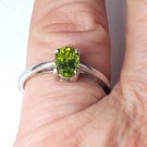 Vintage Sterling Silver Oval Peridot BBJ Ring Lot Sz 7.25