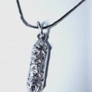 Vintage Sterling Silver Jewish Hebrew Mezuzah Prayer Pendant Necklace Lot 18"