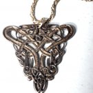 Vintage Sterling Silver Celtic Dragon Knot Pendant Necklace Lot 24"