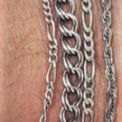 Vintage Sterling Silver Charm & Link Chain Bracelets Lot 4 Pcs