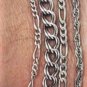 Vintage Sterling Silver Charm & Link Chain Bracelets Lot 4 Pcs