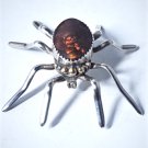 Vintage SOUTHWEST 14K & Sterling Silver Fire Agate Navajo Spider Pin Brooch Lot