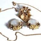 Vintage Gold Plated Jewelry Lot Collection 4 Pcs
