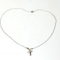 Vintage Sterling Silver MEXICO Add-A-Beaded Crucifix Pendant Necklace Lot 18.5"