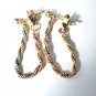 Vintage KREMENTZ Yellow Gold Filled Rope Chain Loop Earrings Lot