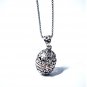 Vintage Sterling Silver Filigree Openwork Stash Casket Pendant Necklace Lot 16"