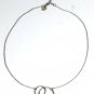 Vtg Sterling Silver MODERNIST Hammered Rings Pendant Necklace Lot 18-20"