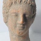 Antique Ancient Hellenistic Greek Terracotta Diademed Goddess Head Bust